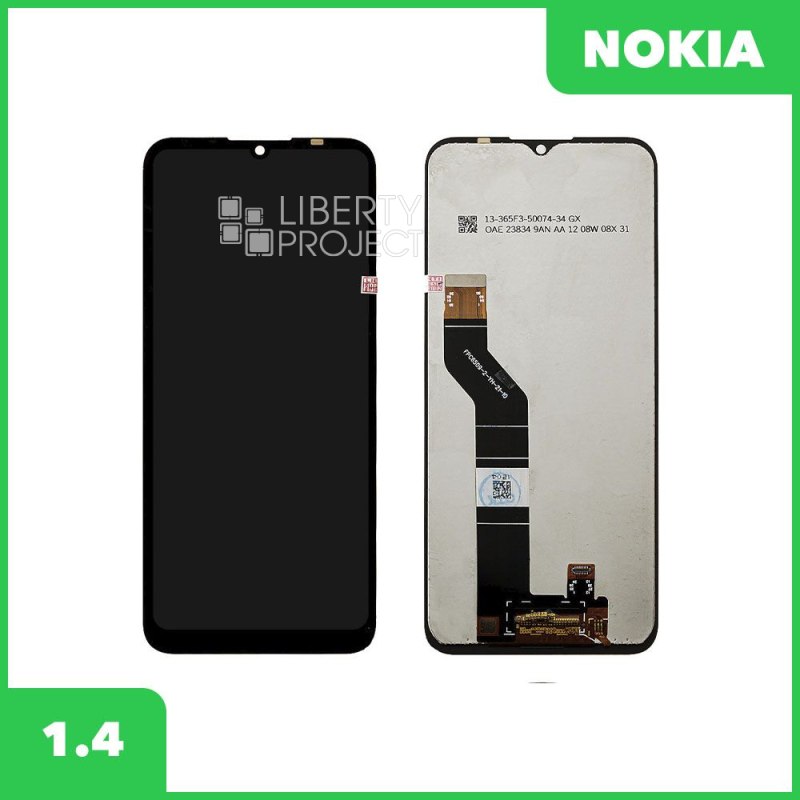 LCD дисплей для Nokia 1.4 в сборе с тачскрином (черный) Premium Quality — купить оптом в интернет-магазине Либерти