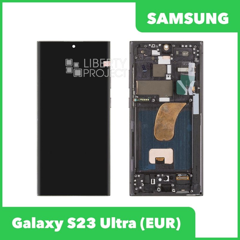 LCD дисплей для Samsung Galaxy S23 Ultra (EUR) S918 в сборе в рамке incell (черный) — фото 2