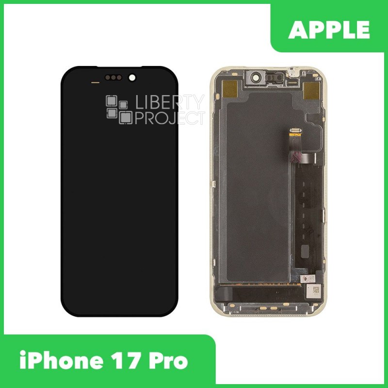 LCD дисплей для Apple iPhone 17 Pro (черный) матрица DD HARD OLED (привязка без пайки) — фото 2