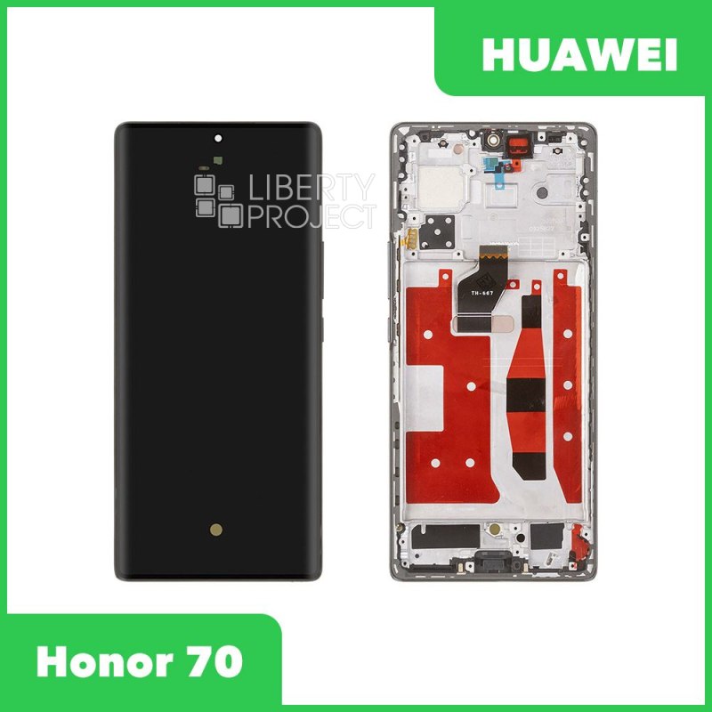 LCD дисплей для Huawei Honor 70 (FNE-NX9) с тачскрином в рамке (черный) OR LCD — фото 2
