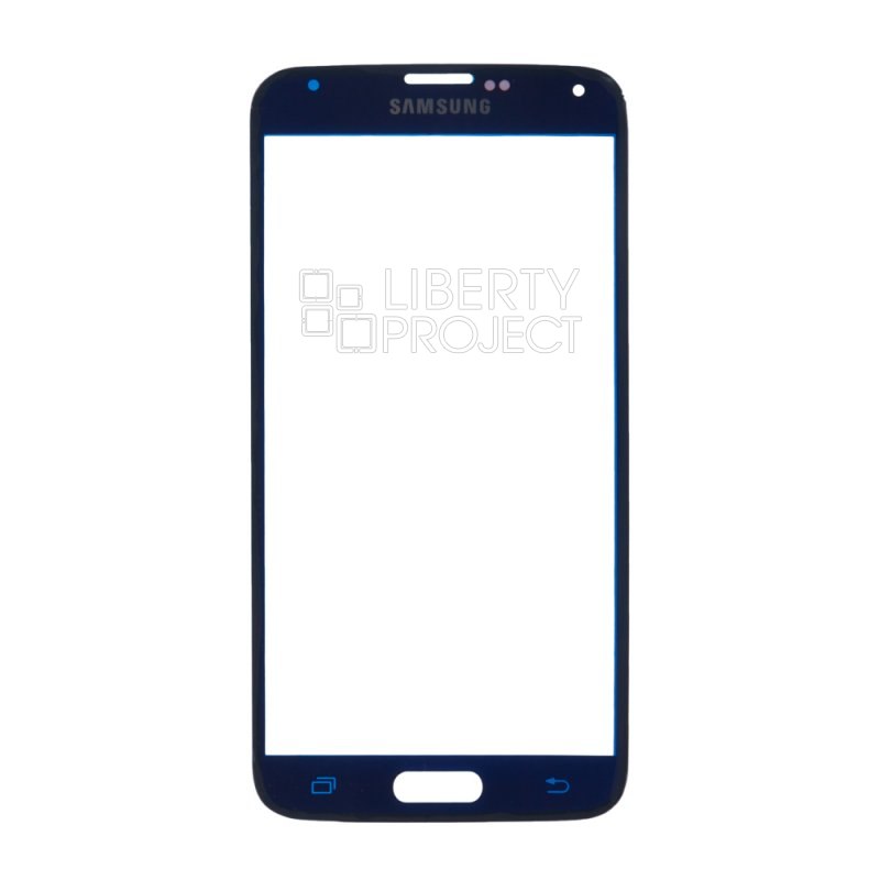 Стекло для переклейки Samsung  Galaxy S5 SM-G900F (синий)