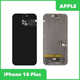 LCD дисплей для Apple iPhone 15 Plus (черный) (A3090) SOFT OLED DD (привязка без пайки)