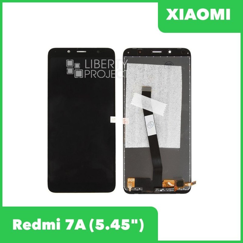 LCD дисплей для Xiaomi Redmi 7A в сборе с тачскрином, черный — купить оптом в интернет-магазине Либерти