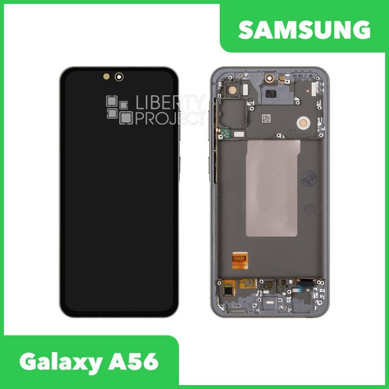 LCD дисплей для Samsung Galaxy A56 SM-A566 в сборе в рамке OLED Full Size (черный) — фото 2