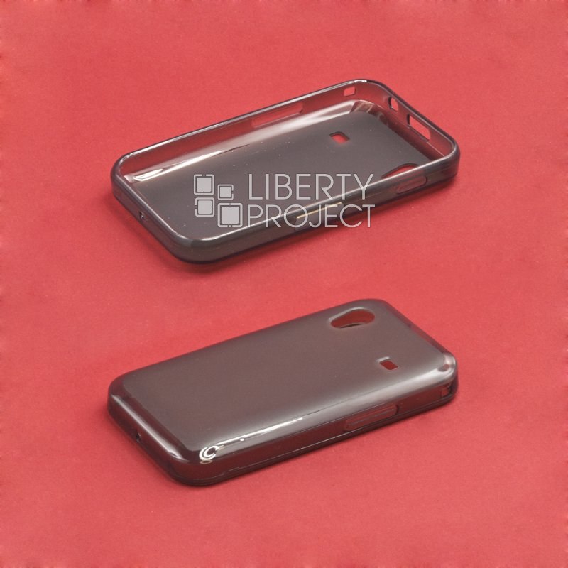 Силиконовый чехол для Samsung S5830 TPU Case (черный матовый)