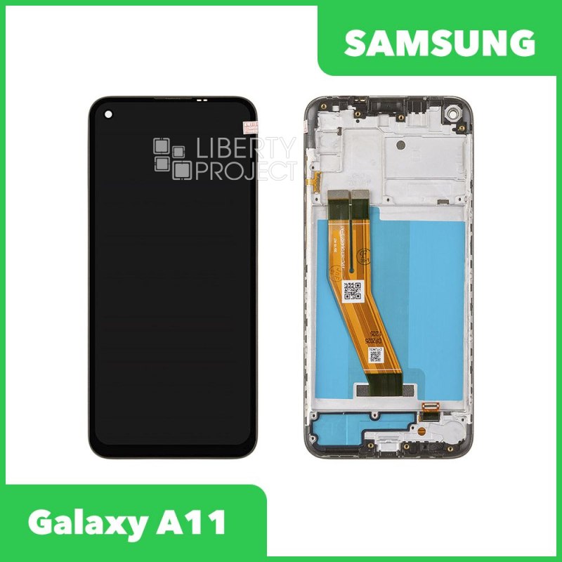 LCD дисплей для Samsung Galaxy A11 SM-A115F/DS в рамке (черный) 100% OR — фото 2