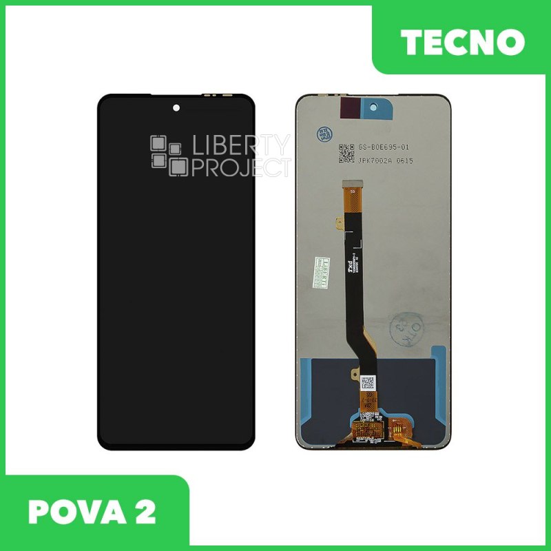LCD дисплей для Tecno POVA 2 в сборе с тачскрином (черный) — купить оптом в интернет-магазине Либерти