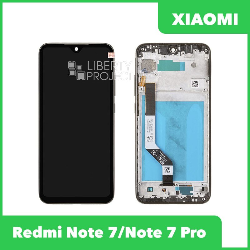 LCD дисплей для Xiaomi Redmi Note 7/Note 7 Pro с тачскрином в рамке (черный) OR LCD — фото 2