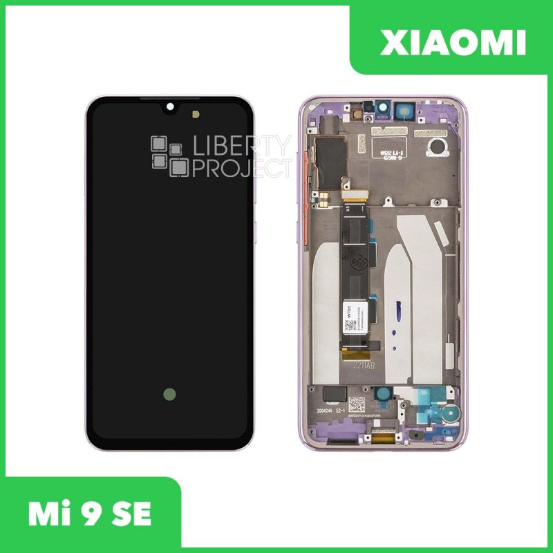 LCD дисплей для Xiaomi Mi 9 SE (M1903F2G) с тачскрином в рамке (фиолетовый) 100% OR — фото 2