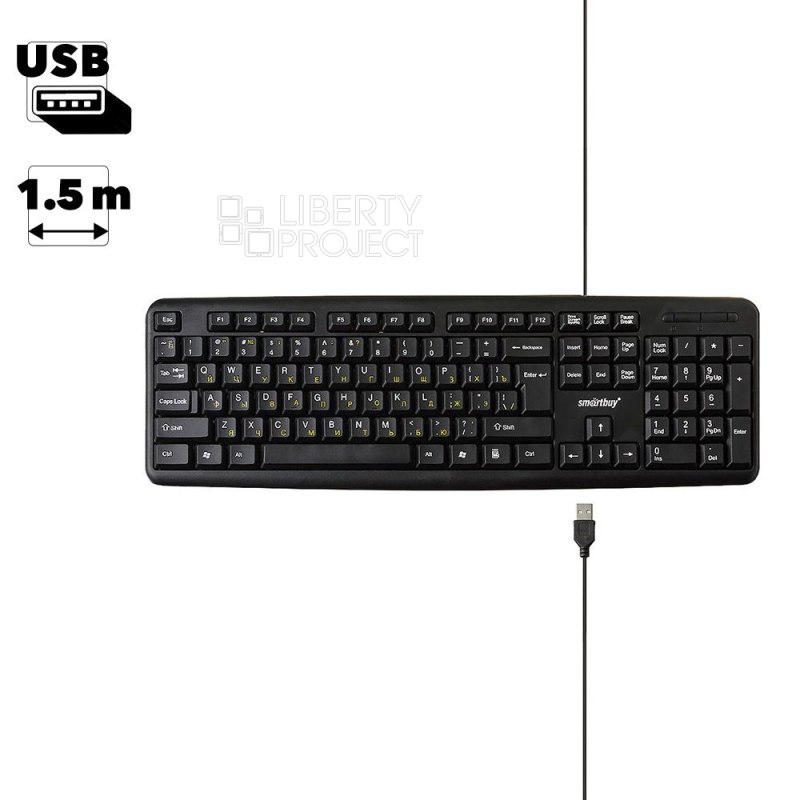 Клавиатура проводная Smartbuy ONE 112 USB черная