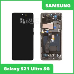LCD дисплей для Samsung Galaxy S21 Ultra 5G SM-G998 в сборе с тачскрином OLED (черный)