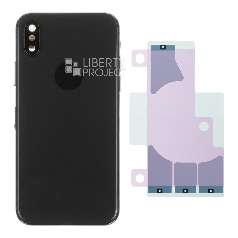Корпус для Apple iPhone X в сборе со шлейфами (серый космос) — фото 4