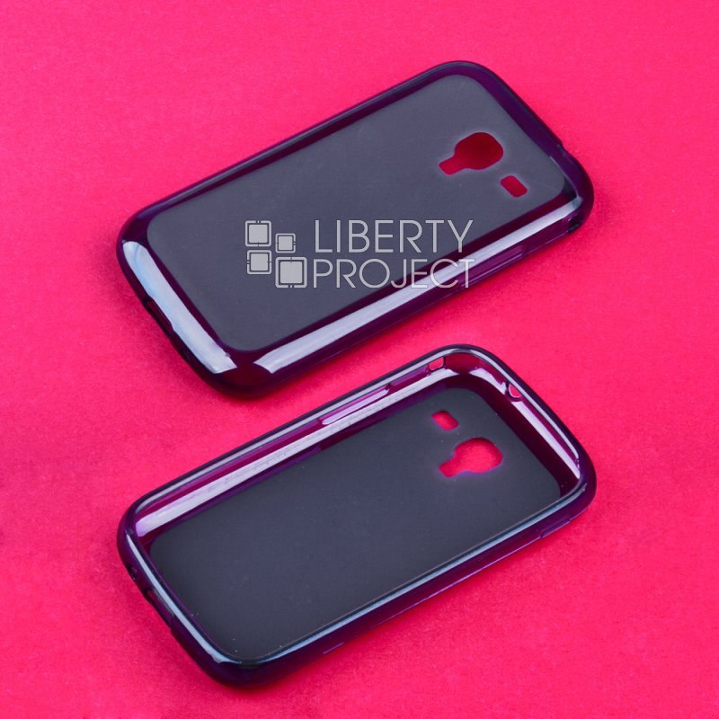 Силиконовый чехол для Samsung i8160 TPU Case (черный матовый)