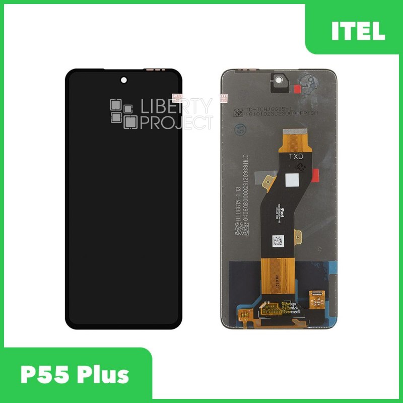 LCD дисплей для Itel P55+ в сборе с тачскрином (черный) 100% оригинал — купить оптом в интернет-магазине Либерти