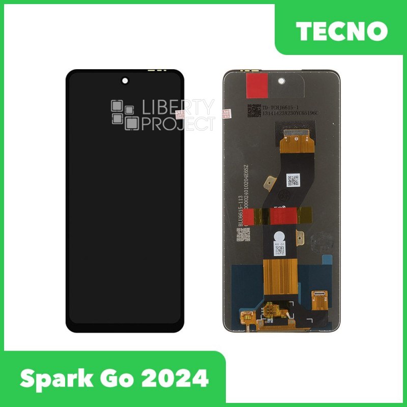 LCD дисплей для Tecno Spark Go 2024 с тачскрином (черный) 100% оригинал — купить оптом в интернет-магазине Либерти