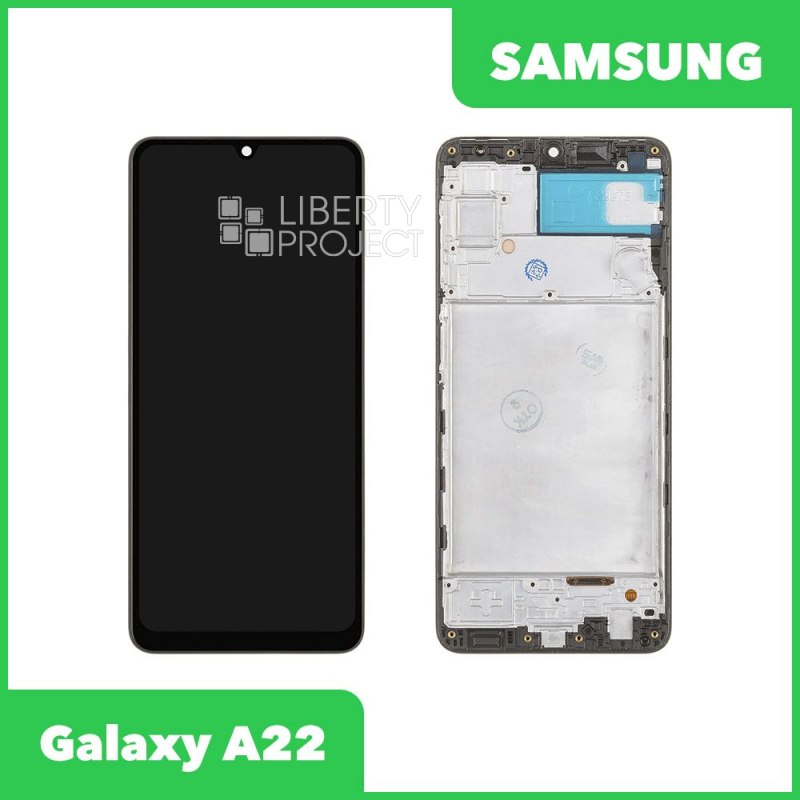 LCD дисплей для Samsung Galaxy A22 SM-A225 в сборе в рамке Incell (черный) — фото 2