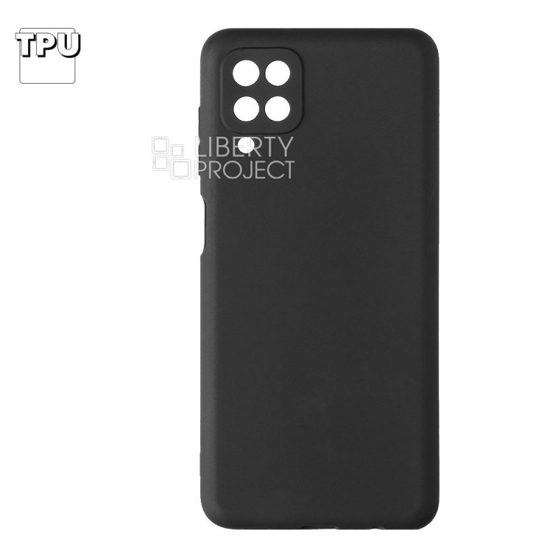 Силиконовый чехол &quot;LP&quot; для Samsung Galaxy A12 TPU (черный непрозрачный) европакет