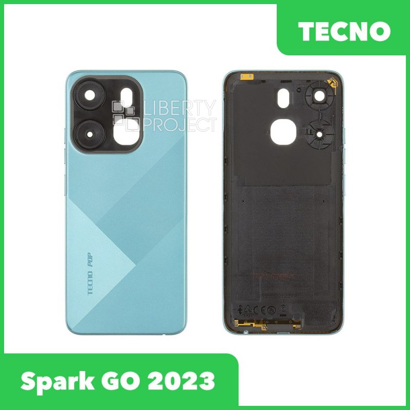 Задняя крышка для Tecno Spark GO 2023 (BF7) (голубой) — купить оптом в интернет-магазине Либерти