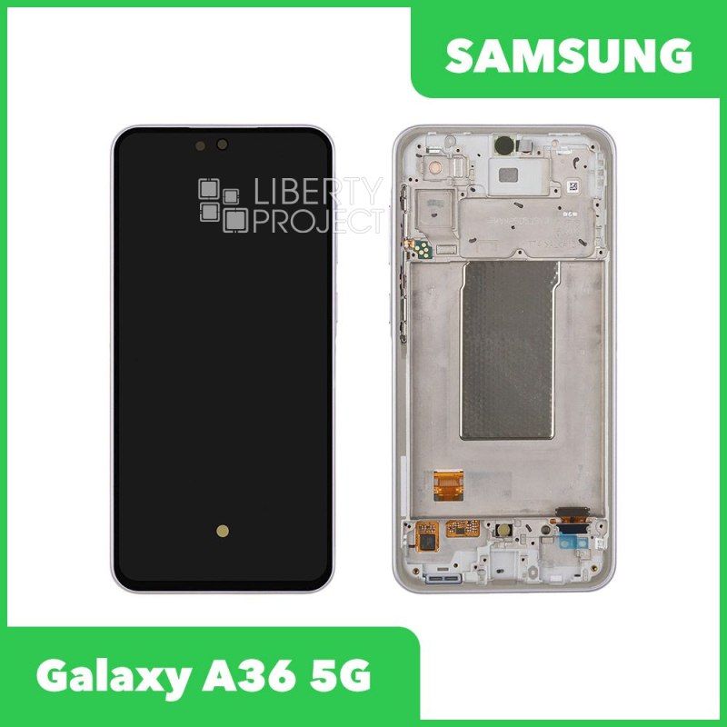 LCD дисплей для Samsung Galaxy A36 5G SM-A366B в рамке (фиолетовый) 100% OR SP — фото 2