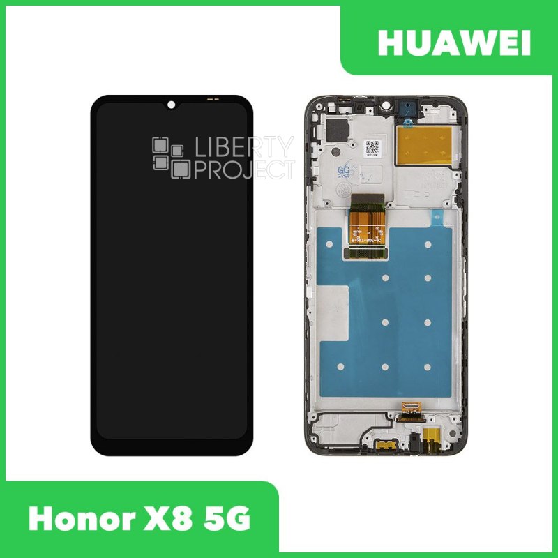 LCD дисплей для Huawei Honor X8 5G (VNE-N41) с тачскрином в рамке (черный) 100% OR — фото 2