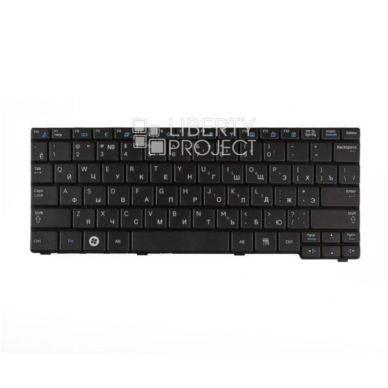Клавиатура для Samsung N140 N150 N148 N143 N145  N128 N158 NB30 NB20 (без рамки, чёрная)