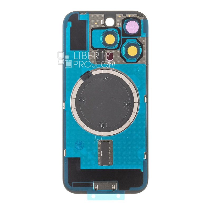 Задняя крышка для iPhone 16 Pro (черный) в сборе со стеклом камеры, MagSafe — фото 2