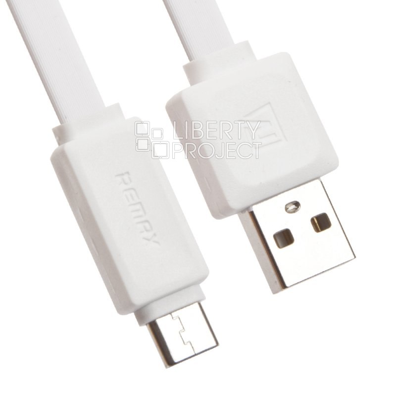 USB Дата-кабель USB - USB Type-C &quot;РЕМАКС&quot; плоский 1 м. (белый)