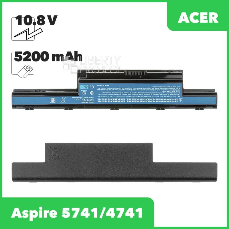 Аккумуляторная батарея для ноутбука Acer Aspire 5741 4741 (AS10D31) 5200mah OEM черная — купить оптом в интернет-магазине Либерти