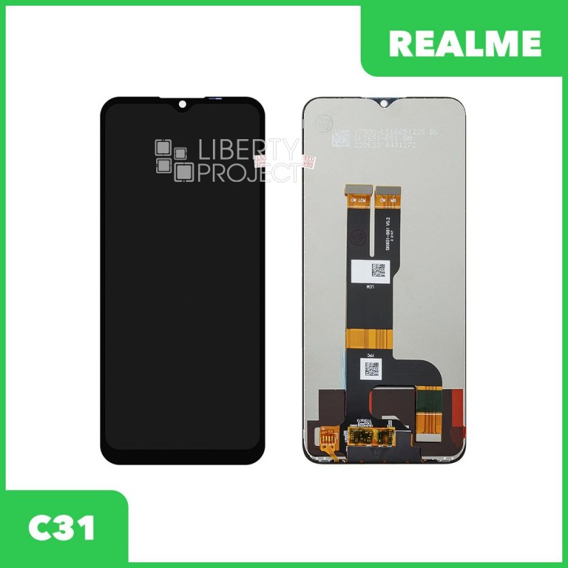 LCD дисплей для Realme C31 (RMX3501) с тачскрином (черный) 100% оригинал — купить оптом в интернет-магазине Либерти