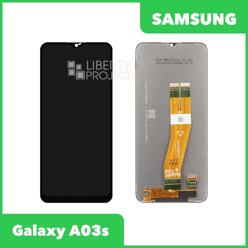 LCD дисплей для Samsung Galaxy A03s SM-A037F без рамки (черный) 100% OR SP — фото 2