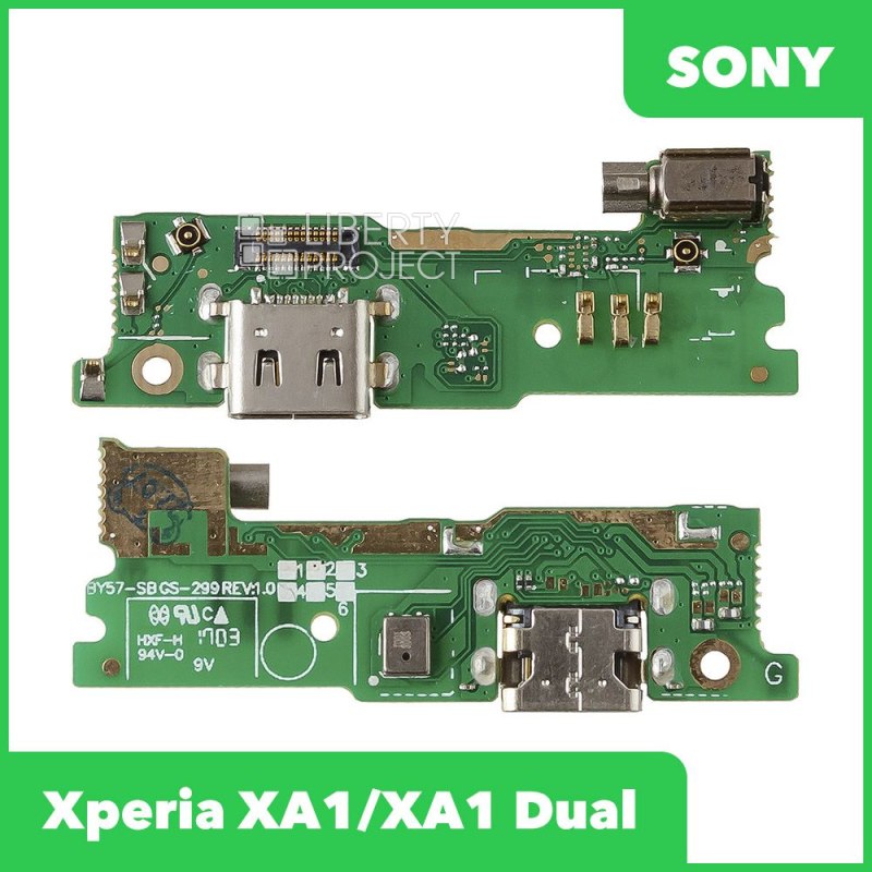Шлейф для Sony Xperia XA1/XA1 Dual (G3112/G3121) + разъем зарядки + микрофон + вибро