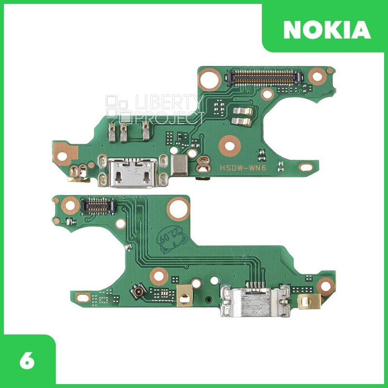 Шлейф/FLC Nokia 6 на системный разъём и микрофон (нижняя плата)
