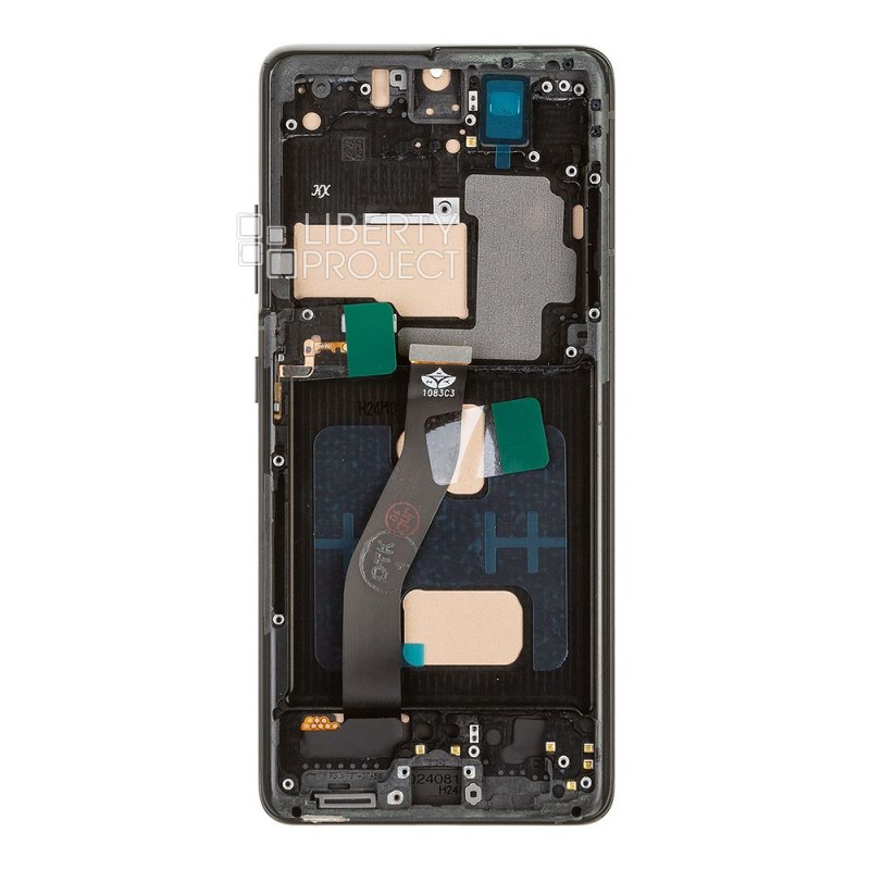 LCD дисплей для Samsung Galaxy S21 Ultra G998 в сборе в рамке incell (черный) — фото 3