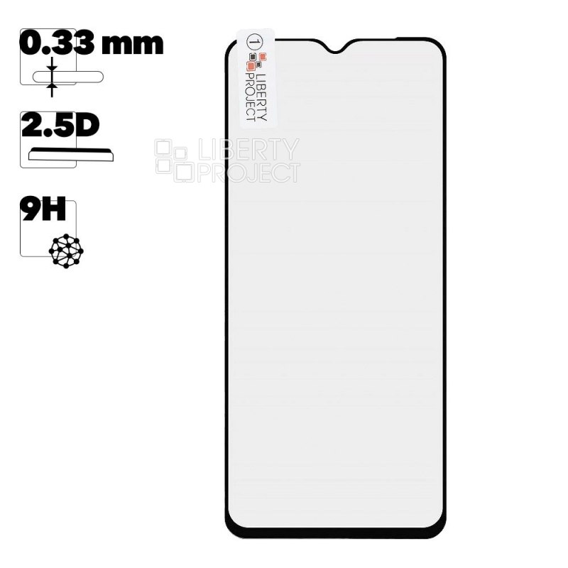 Защитное стекло "LP" для Realme C25S Thin Frame Full Glue с рамкой 0,33 мм 2,5D 9H (черное) — купить оптом в интернет-магазине Либерти