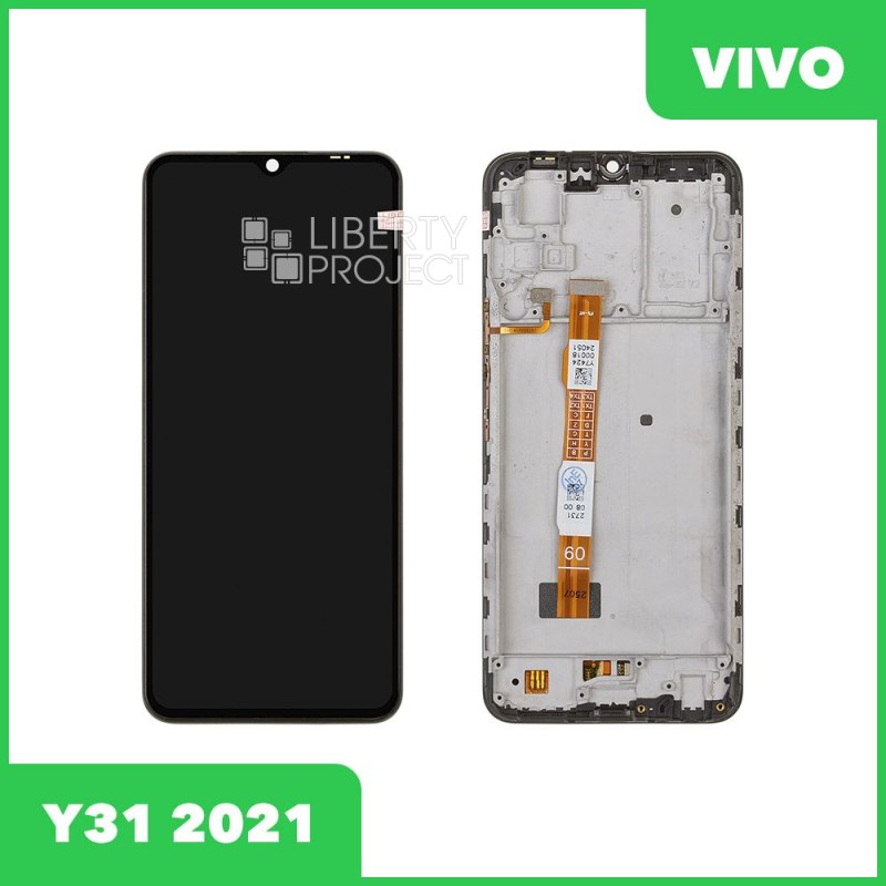 LCD дисплей для Vivo Y31 2021 (V2036) с тачскрином в рамке (черный) OR LCD — фото 2