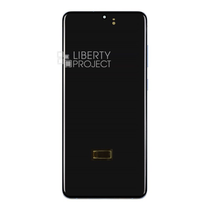 LCD дисплей для Samsung Galaxy S20 Plus SM-G985 GH82-22145E в рамке (синий) 100% OR SP — фото 5