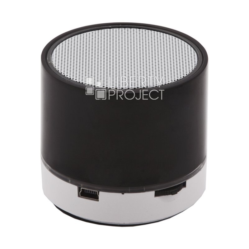 Колонка беспроводная Bluetooth &quot;S50&quot; LED/MicroSD/USB (черная/белая/коробка)
