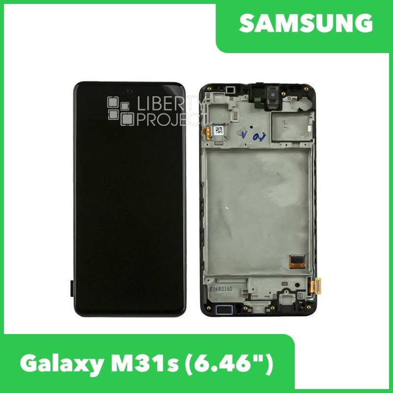 Дисплей для Samsung Galaxy M31s SM-M317 в сборе GH82-23774A в рамке (черный) 100% оригинал