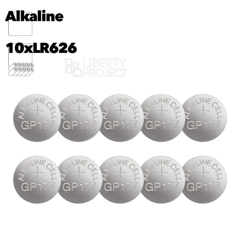 Батарейка GP G4/LR626/LR66/377A/177 BL10 Alkaline 1.5V отрывные (10 шт)