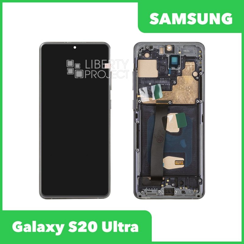 LCD дисплей для Samsung Galaxy S20 Ultra G988 в сборе в рамке incell (черный) — фото 2