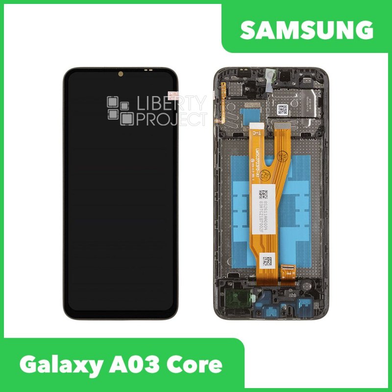 LCD дисплей для Samsung Galaxy A03 Core SM-A032 в рамке (черный)OR — фото 2