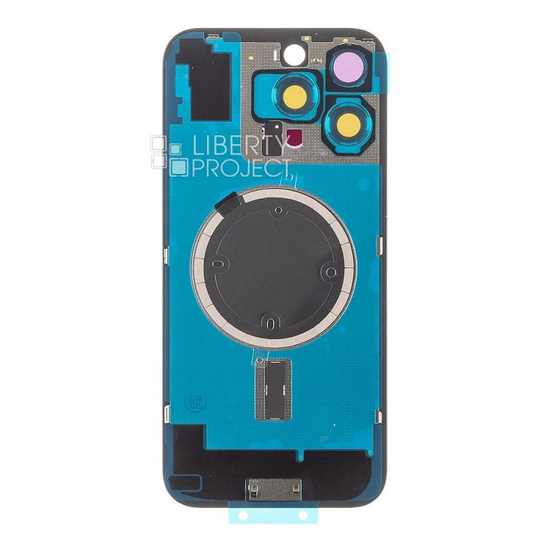 Задняя крышка для iPhone 16 Pro MAX (черный) в сборе со стеклом камеры, MagSafe — фото 3