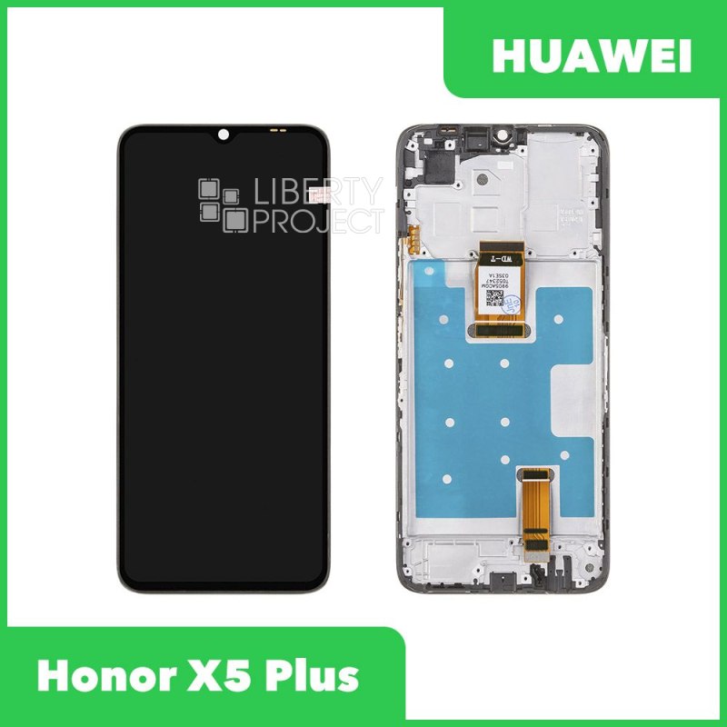 LCD дисплей для Huawei Honor X5 Plus (WOD-LX1) с тачскрином в рамке (черный) 100% OR — фото 2