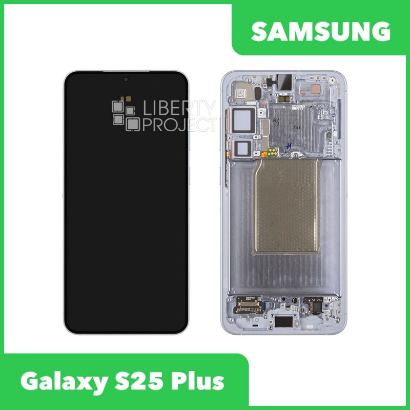 LCD дисплей для Samsung Galaxy S25 Plus SM-S936 в рамке (голубой) 100% OR SP — фото 2
