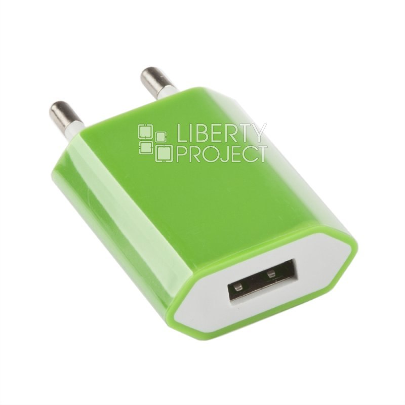СЗУ &quot;LP&quot; с USB выходом 1А (зеленый/коробка)