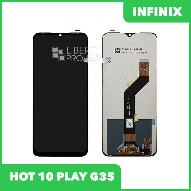 LCD дисплей для Infinix Hot 10 Play G35 в сборе с тачскрином (черный) Premium Quality