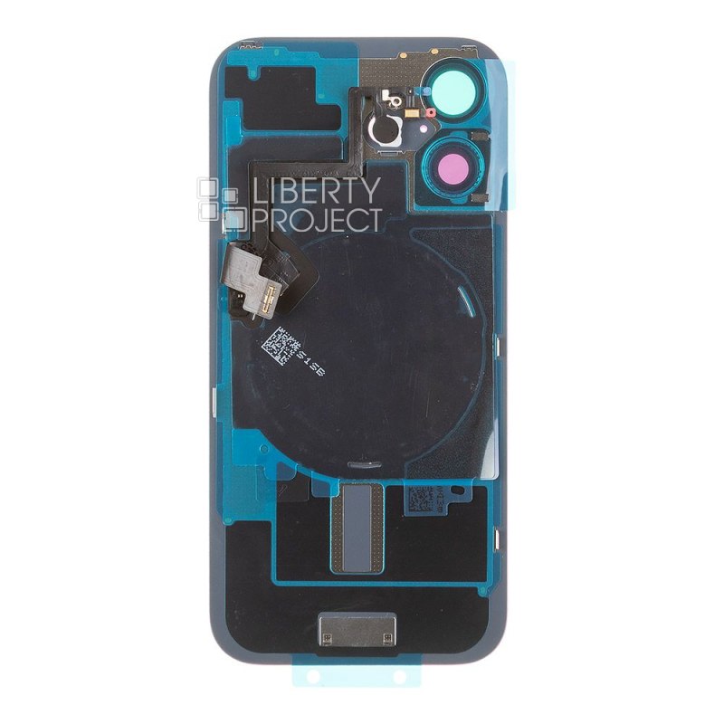 Задняя крышка для iPhone 16 (розовый) в сборе со стеклом камеры, с шлейфом MagSafe — фото 3