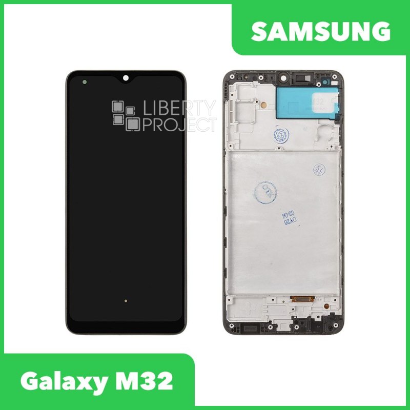 LCD дисплей для Samsung Galaxy M32 SM-M325 в сборе с тачскрином в рамке OLED Full Size (черный) — фото 2