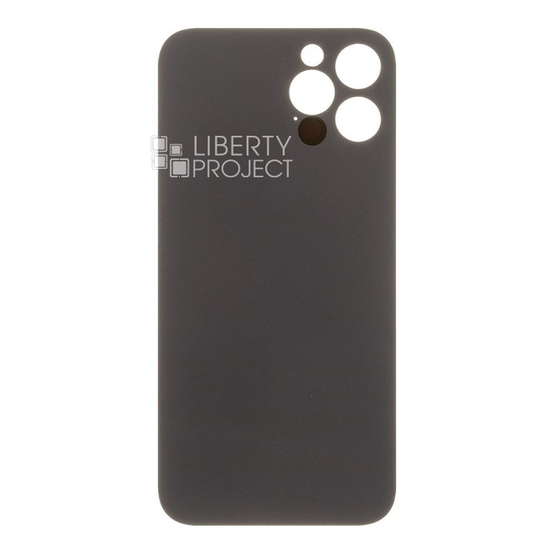 Задняя крышка для iPhone 12 Pro (графит) с логотипом, монолит, premium — фото 4