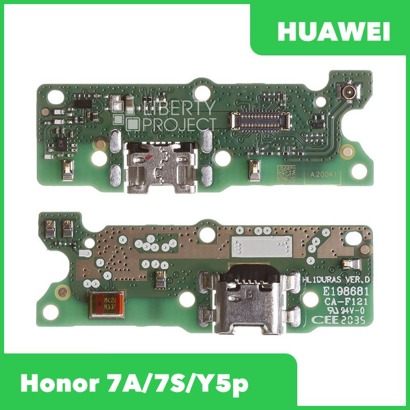 Шлейф/FLC Huawei Honor 7A/7S/Y5p (DUA-L22) на системный разъём/разъём гарнитуры/микрофон (оригинал) — фото 2
